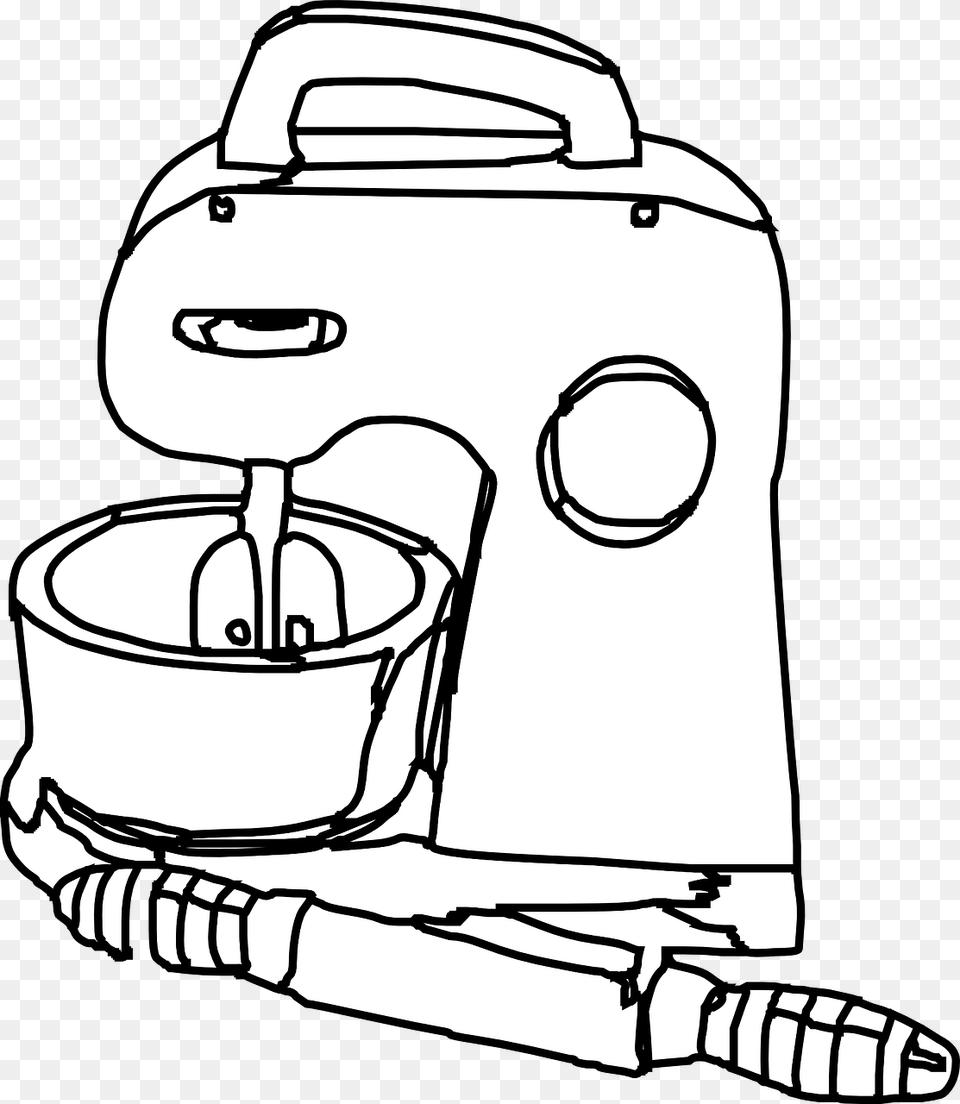 Cake Mixer Outline, Device, Appliance, Electrical Device, Baby Png Image