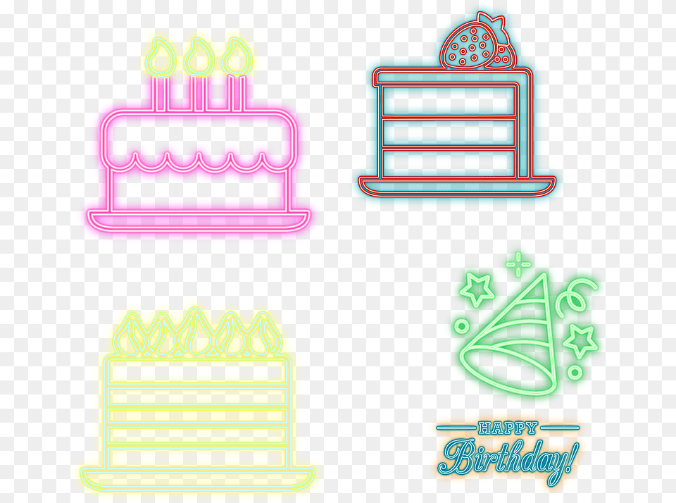 Cake Neon, Birthday Cake, Cream, Dessert, Food Free Png