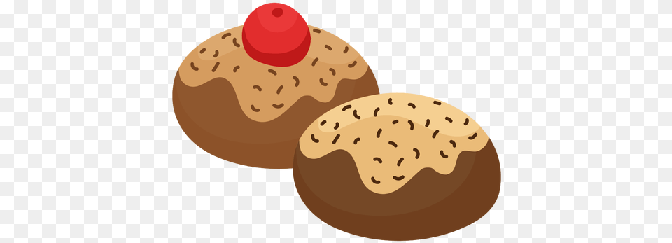 Cake Pastry Cherry Flat Sufganiyah, Food, Sweets, Bread Free Transparent Png