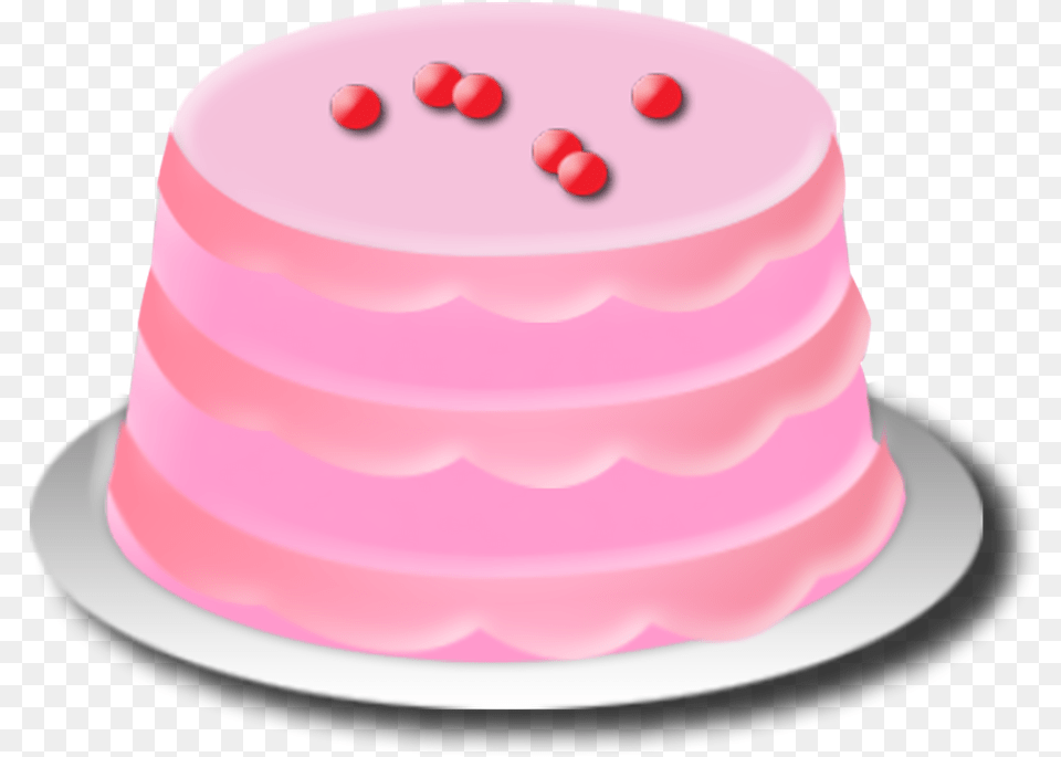 Cake Pink Birthday Torte, Birthday Cake, Cream, Dessert, Food Free Transparent Png