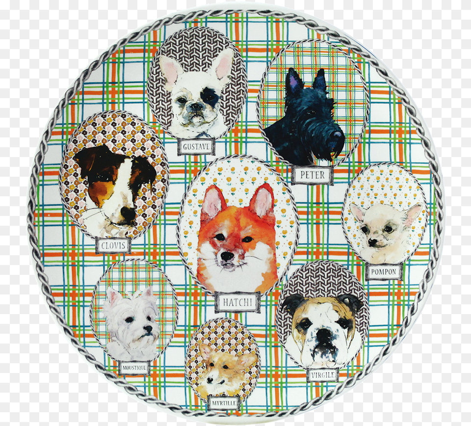 Cake Platter Gien France Darling Dog Cake Platter 12quot Dia, Animal, Pet, Mammal, Lion Png Image