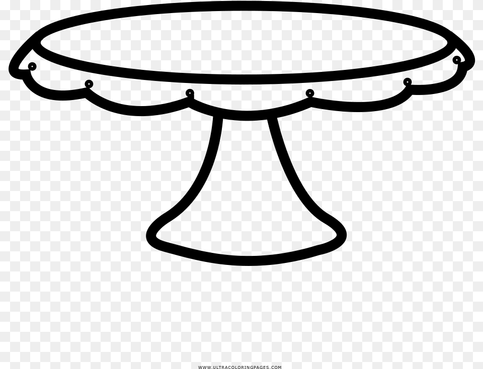 Cake Stand Coloring, Gray Free Png Download