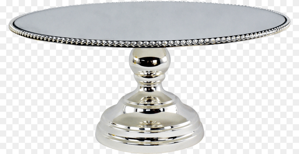 Cake Stand Silver Rope Edge 12in Silver, Lamp, Furniture, Table, Smoke Pipe Png
