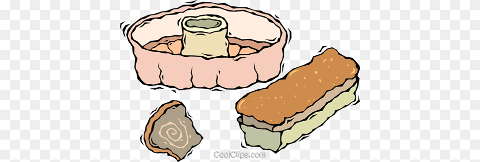 Cake With A Baking Pan Royalty Free Vector Clip Art Illustration, Food, Meal, Baby, Person Png Image