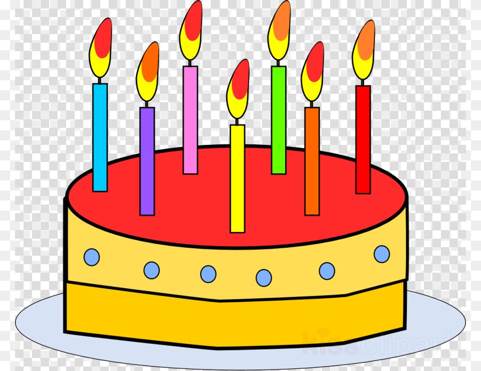 Cake With Candles Clipart, Birthday Cake, Cream, Dessert, Food Free Png