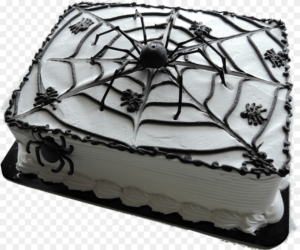 Cake With Spider Webs And Spiders For Halloween Image Tarta De Chocolate Free Png