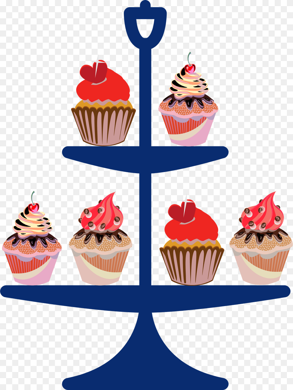 Cakes On A Stand Clip Arts Cupcake Bakery Clip Art, Cake, Cream, Dessert, Food Free Transparent Png