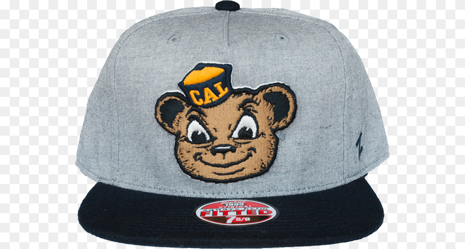 Cal Mascot Oski Fitted Cap, Baseball Cap, Clothing, Hat, Accessories Png Image