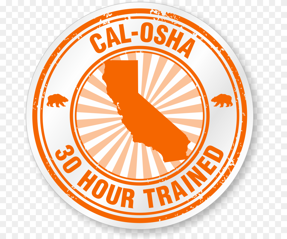 Cal Osha 30 Hour Trained Hard Hat Decals 2011 Census Of India, Logo, Emblem, Symbol, Badge Png Image