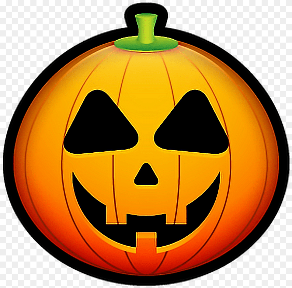 Calabaza Halloween Hapyyhalloween Terror Jack O Lantern Emoji, Helmet, Festival, Food, Plant Free Transparent Png