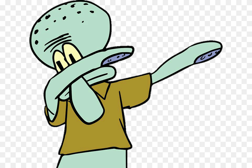 Calamardo Meme Sticker By Wallpapers5h Squidward Dab Transparent, Frisbee, Toy, Baby, Clothing Free Png