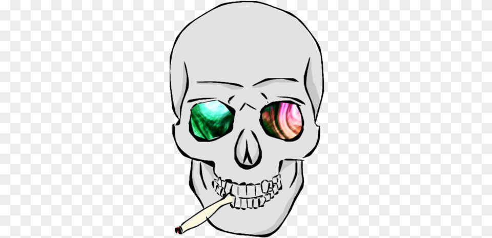 Calavera Con Cigarro Trippy Smoking Skull, Teeth, Person, Body Part, Mouth Png