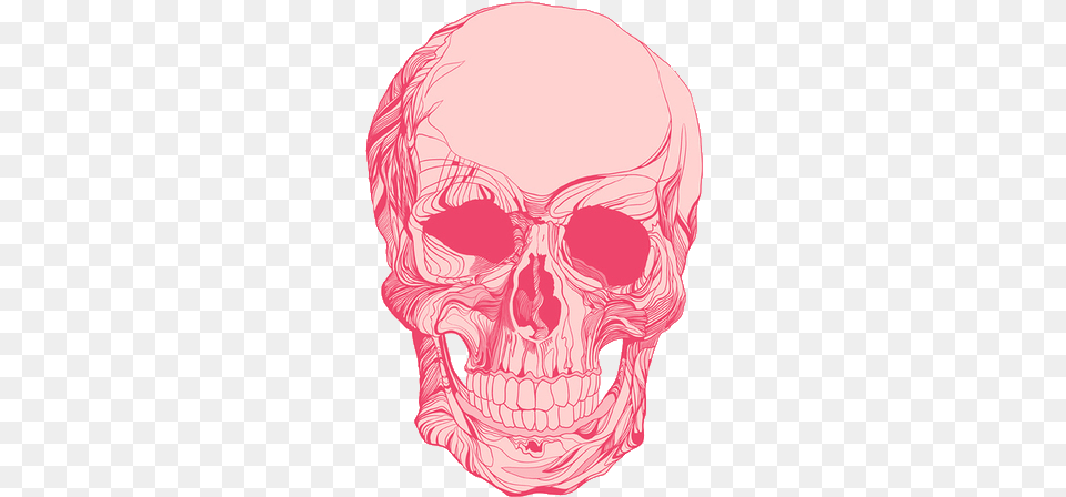 Calavera Pink Cool Freetoedit Pink Skull, Head, Person, Face Free Transparent Png