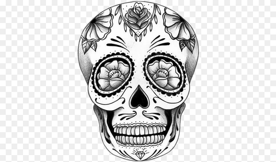Calavera Skull, Art, Doodle, Drawing, Person Free Png Download