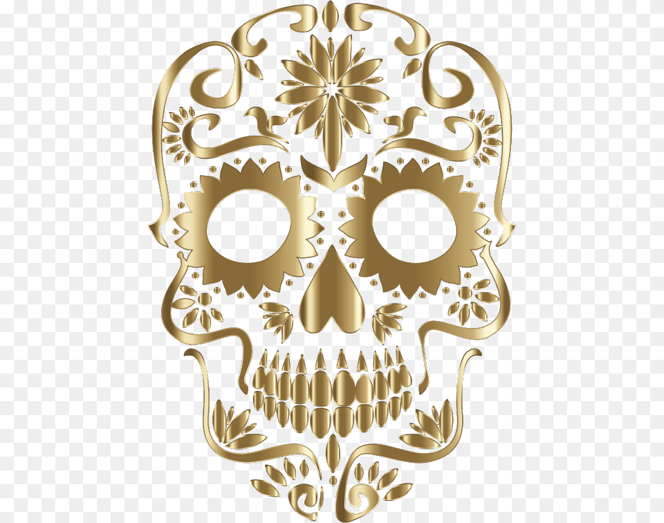 Calavera Skull Art Day Of The Dead Clip Art Sugar Skull Clipart Background, Chandelier, Lamp, Mask Free Transparent Png