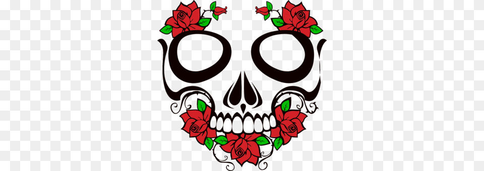 Calavera Skull T Shirt Gold Day Of The Dead, Art, Graphics, Pattern, Floral Design Free Transparent Png