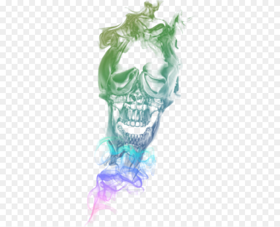 Calavera Smoke Humo Crane Skull Image Background, Art, Graphics, Green, Baby Png