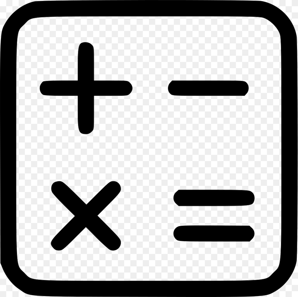 Calc Calculator Math Finance Plus Minus Comments Plus Minus Icon Svg, Cross, Symbol, Sign Png