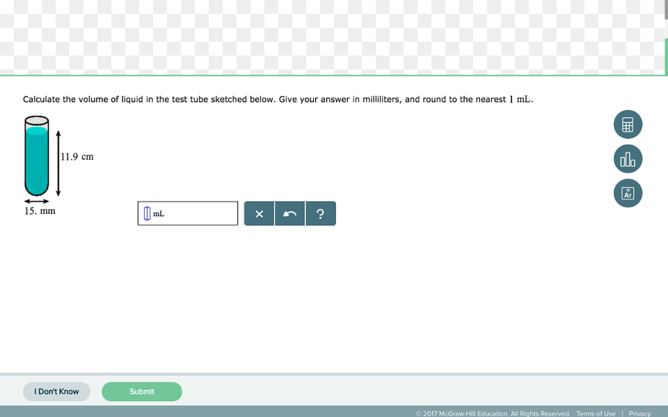 Calculate The Volume Of Liquid In The Test Tube Sk Specific Heat Capacity Of A Pure Substance Can Be Found, Text Free Png Download