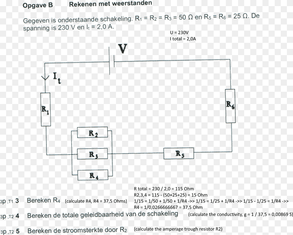 Calculating Things Inside A Circuit With Resistors Electrical Network, Diagram Free Png Download