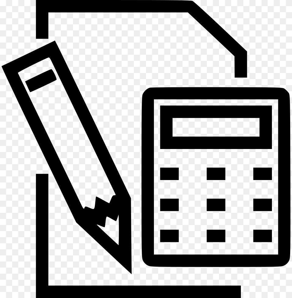 Calculations Icon, Electronics, Stencil Png