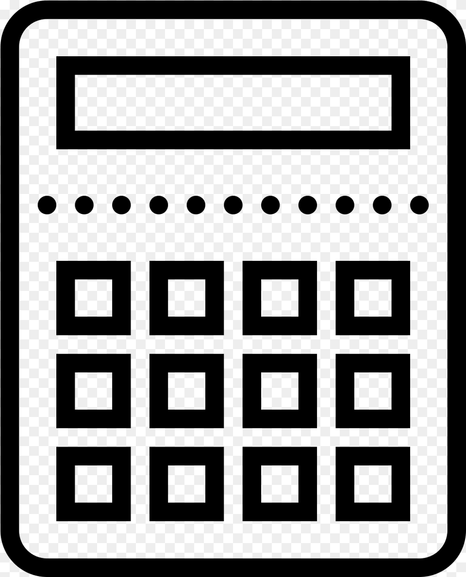Calculator Black And White, Gray Free Transparent Png