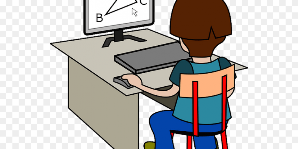 Calculator Clipart Calculation Solve Sums On Computer, Desk, Furniture, Table, Electronics Png