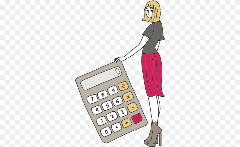 Calculator Dream Meaning Human Using Calculator, Electronics, Adult, Person, Woman Free Png