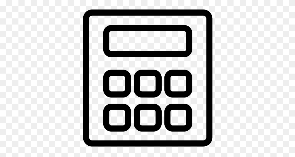Calculator Euro Icon With And Vector Format For, Gray Free Png
