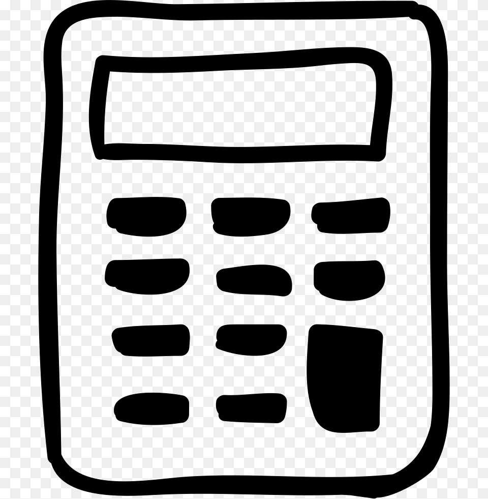 Calculator Hand Drawn, Electronics Free Transparent Png