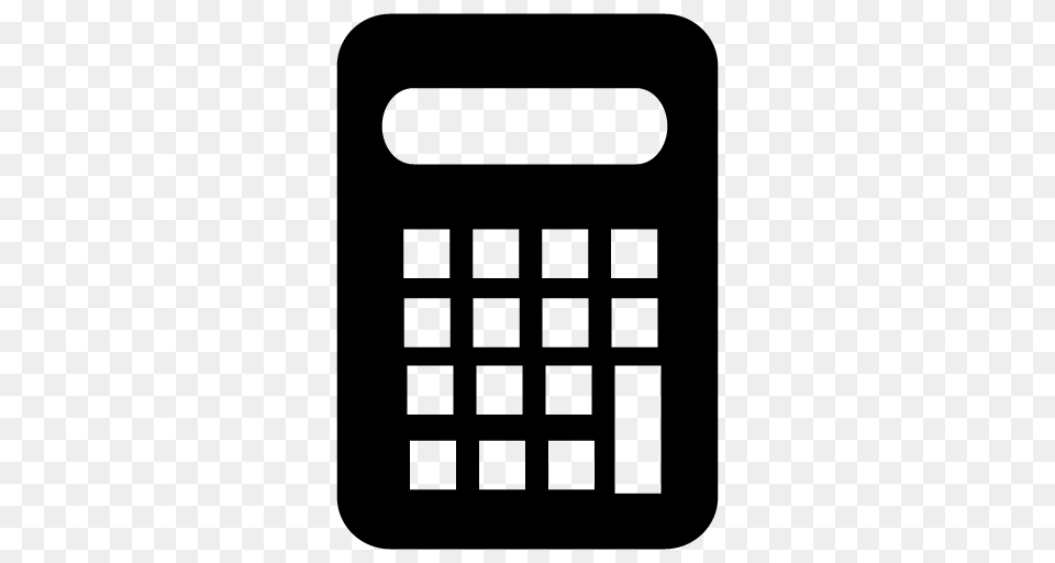 Calculator Icon, Gray Png Image
