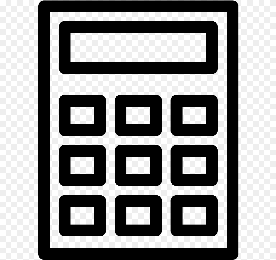 Calculator Icon, Gray Free Transparent Png