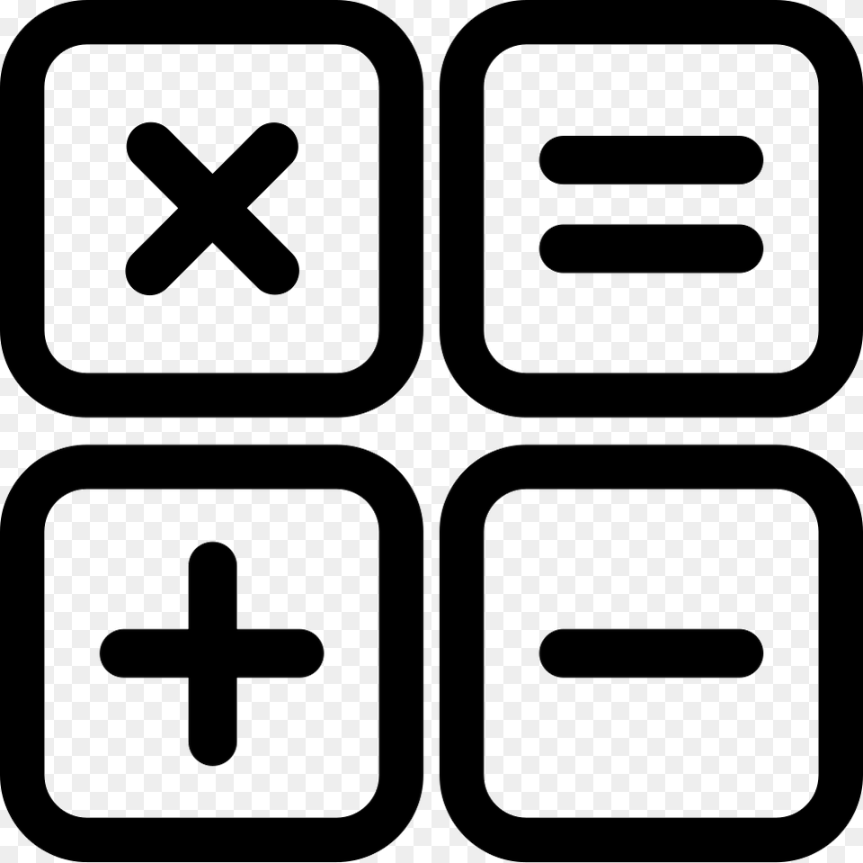 Calculator Icon Raschet Ikonka, Symbol, Sign, Cross, Text Free Png