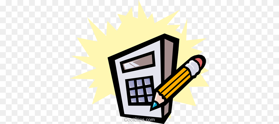 Calculator Royalty Free Vector Clip Art Illustration Komputer Akuntansi, Pencil Png Image