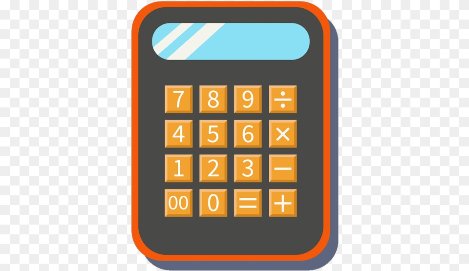 Calculator School Supplies Count Image And For Orange Steinberg, Electronics, Scoreboard Png