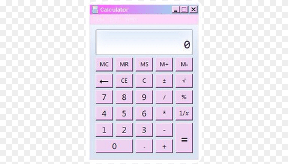Calculator Windows Pastel Pink Grunge Tumblr Computer Keyboard, Electronics, Scoreboard Free Png Download