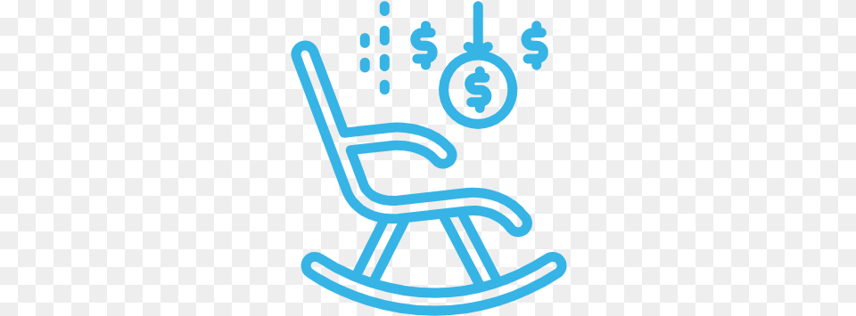 Calculators Center Parc Credit Union Retirement Line Icon, Furniture, Rocking Chair, Smoke Pipe Free Png