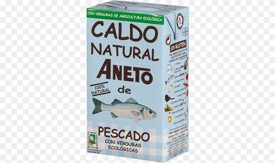 Caldo Natural De Pescado Con Verduras Ecolgicas Aneto Fish Broth With Vegetables Bio 1 L 1 L, Animal, Sea Life, Box, Tuna Png Image