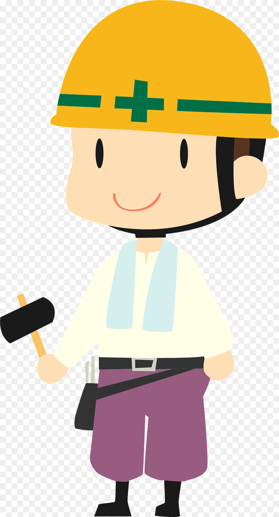 Caleb Construction Worker Clipart, Clothing, Hardhat, Helmet, Baby Free Transparent Png