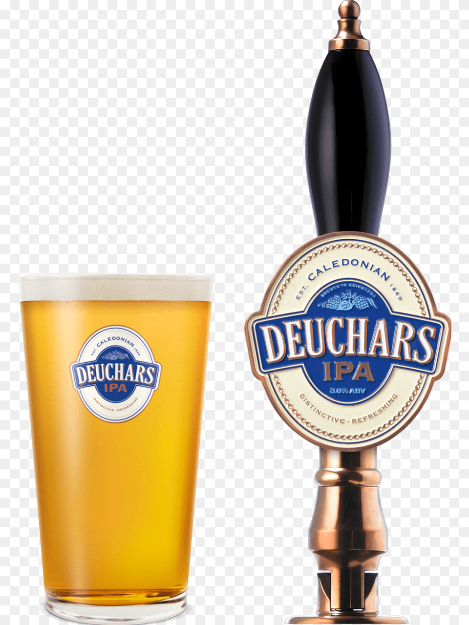 Caledonian Brewery Deuchars Ipa, Alcohol, Beer, Beverage, Glass Free Png Download