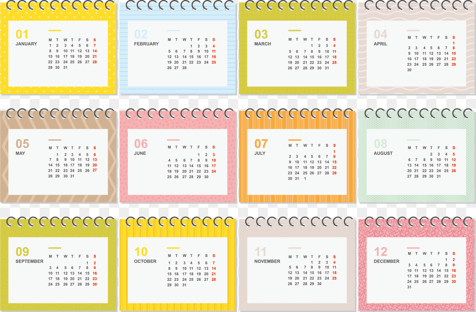 Calendar, Text, Page Free Png Download