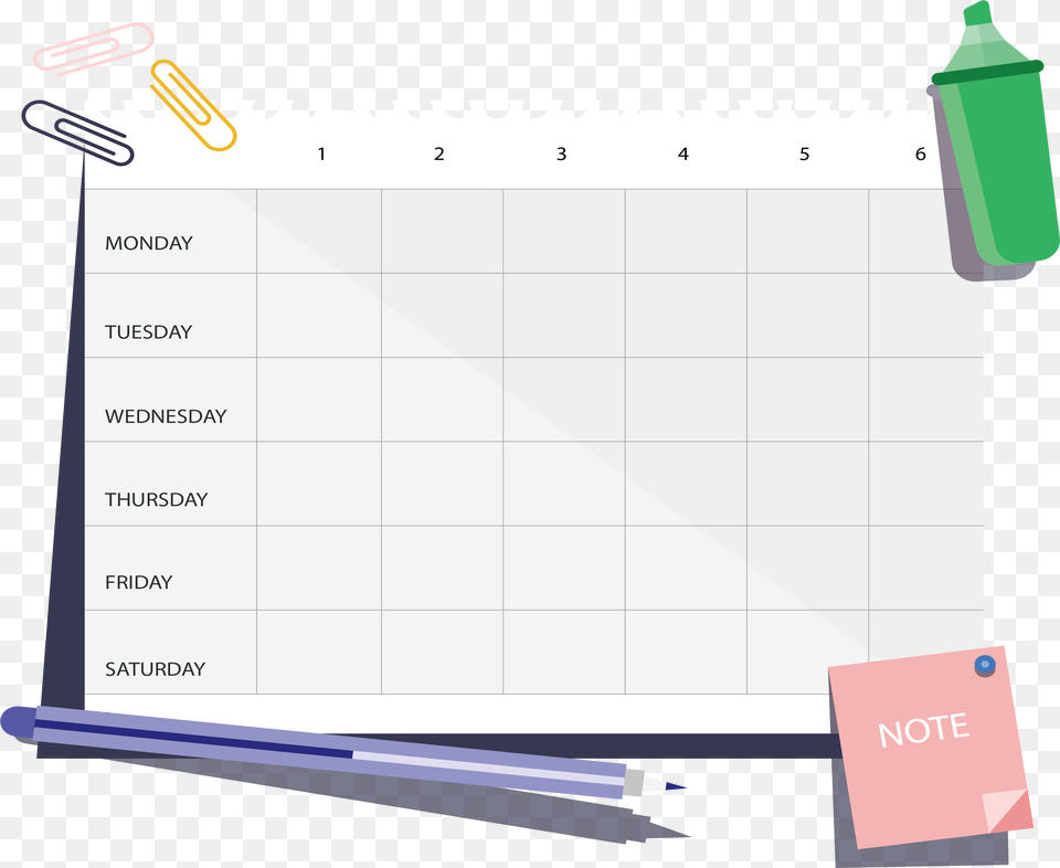 Calendar, Page, Text, White Board Free Png Download