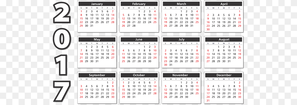 Calendar 2017 Agenda Schedule Plan Weeks M 2011, Text Png