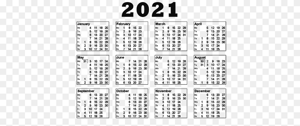 Calendar 2021, Text, Symbol, Number Free Png