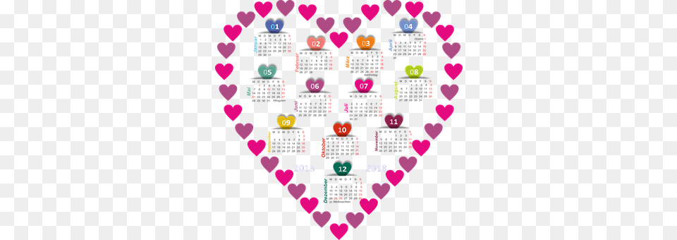 Calendar, Heart, Scoreboard, Text Png Image