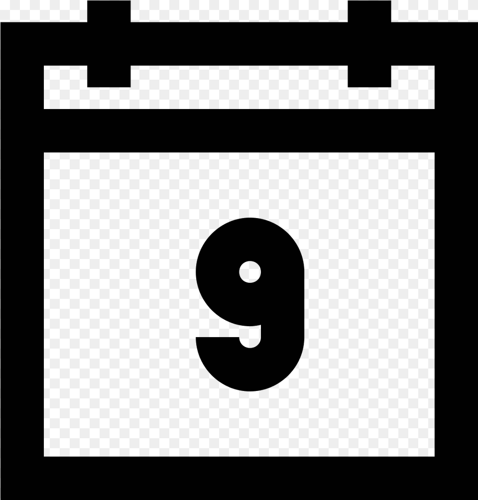 Calendar 9 Icon Icon, Gray Png
