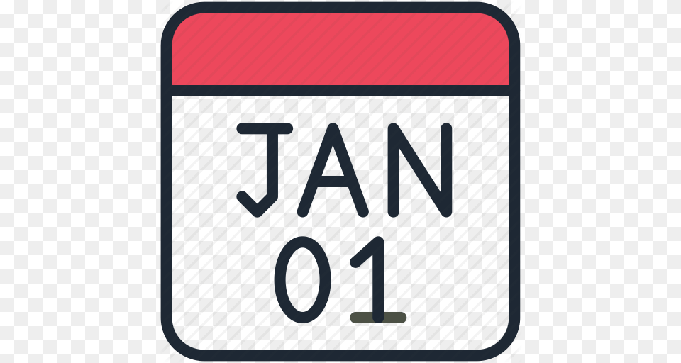 Calendar Celebration Date Event January New Year Icon, Text, Gate, License Plate, Transportation Png Image
