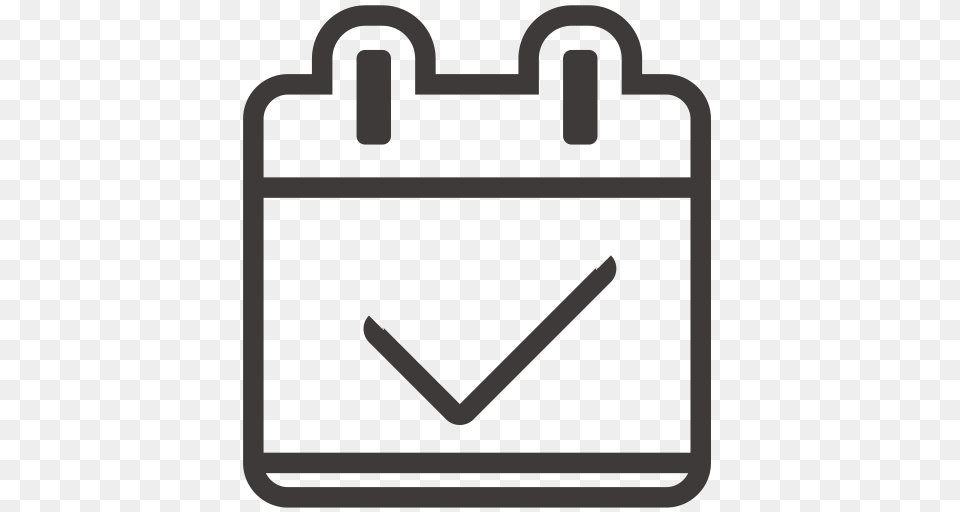 Calendar Check Or Check Check Mark Icon With And Vector, Bag Png Image