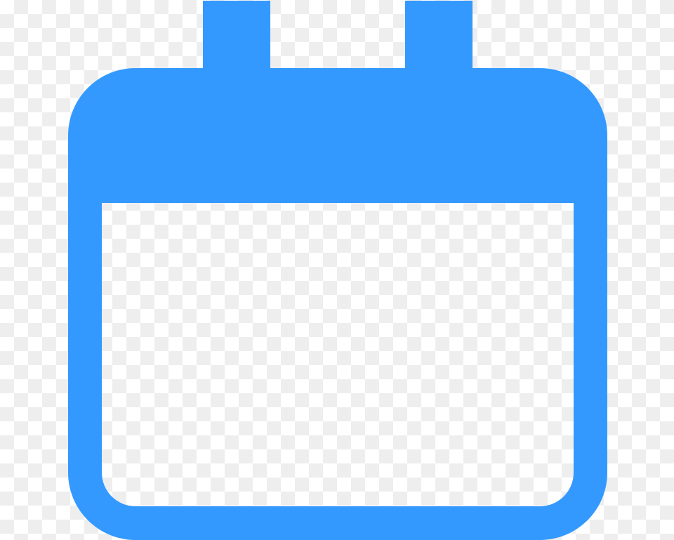 Calendar Clip Art Vector Library Blank Calendar Icon Blue, Bag, Accessories, Handbag Png