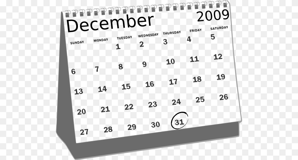 Calendar Clipart Black And White, Text Png